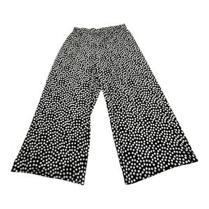 ELAN GRACE‎ NEW YORK Women's Black White Polka Dot Wide Leg Pants Size 2X